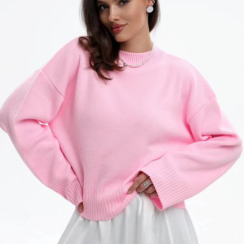 Damen Bequemer Pullover mit Oversized-Schnitt und breiten Ärmeln Heidi-Mode