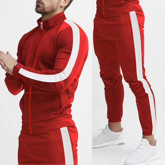Herren Sportanzug mit praktischen Reißverschlusstaschen und atmungsaktivem Material Heidi-Mode