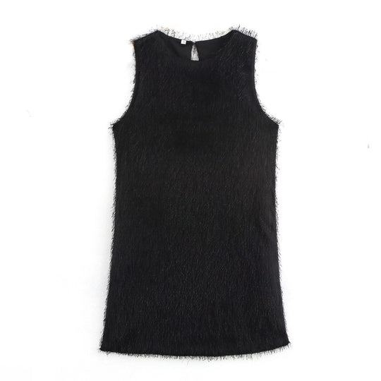 Heidi-Mode | Einfaches Kleid Ärmellos Kurzes Kleid