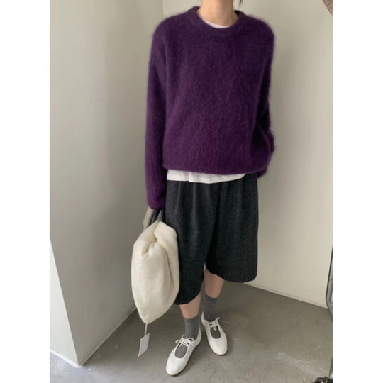 Damen kuscheliger Pullover mit Boxy-Schnitt Heidi-Mode