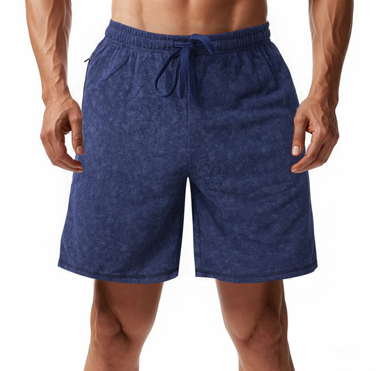 Herren bequeme Freizeit-Shorts aus sanftem Stoff mit verstellbarem Kordelzug Heidi-Mode