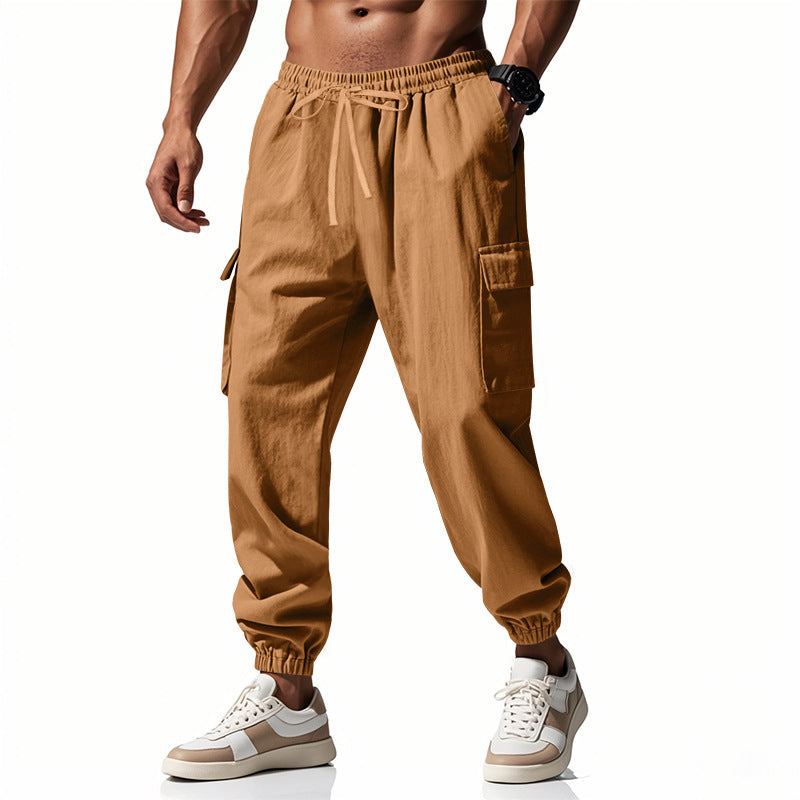 Herren Cargo-Hose mit elastischem Bund und praktischen Seitentaschen Heidi-Mode