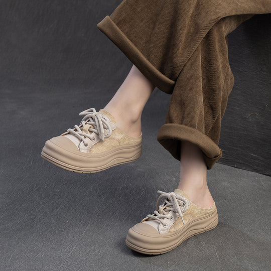 Damen Slipper mit atmungsaktiver Oberflächenstruktur und rutschfester Sohle Heidi-Mode