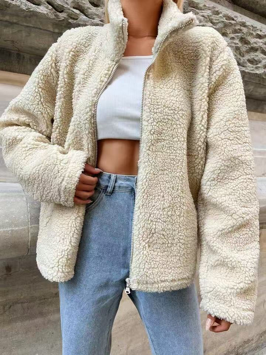 Damen kuscheliger Fleece-Jacke Heidi-Mode