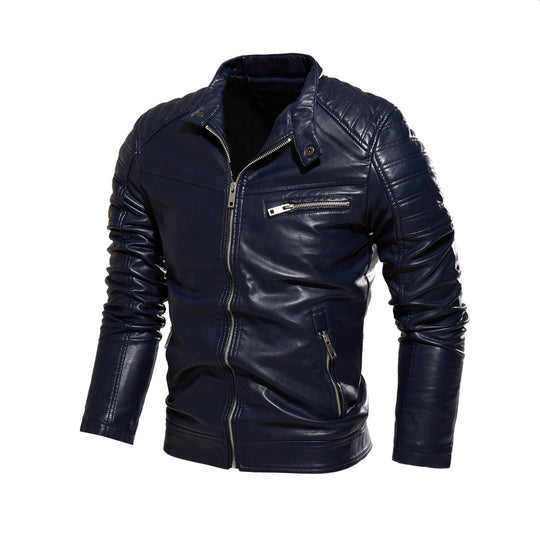 Herren Kunstlederjacke im stylishen Design mit robusten Details Heidi-Mode