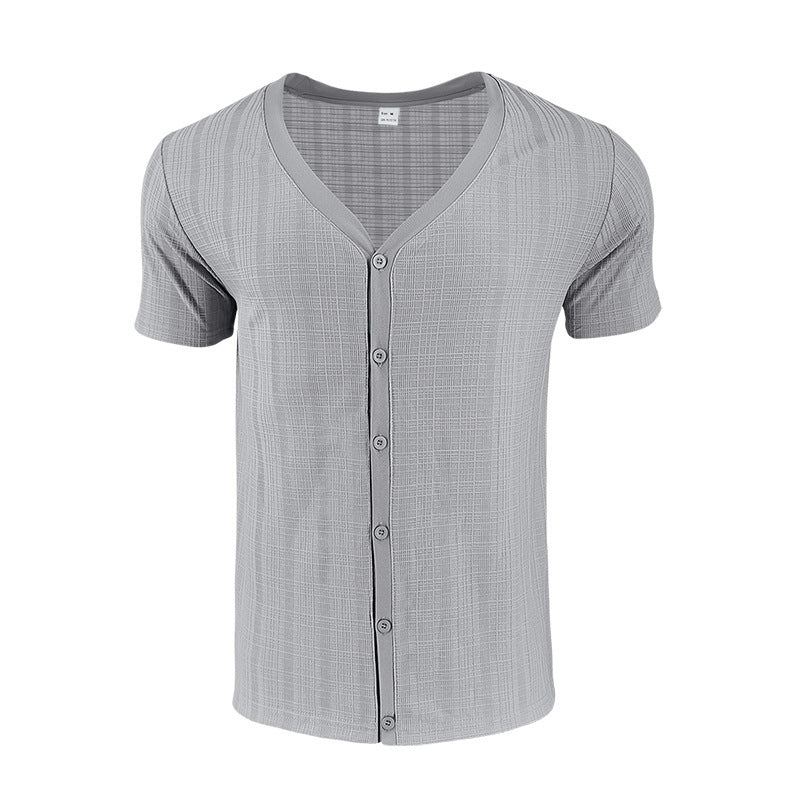 Herren kurzärmliges Hemd mit strukturiertem Design Heidi-Mode