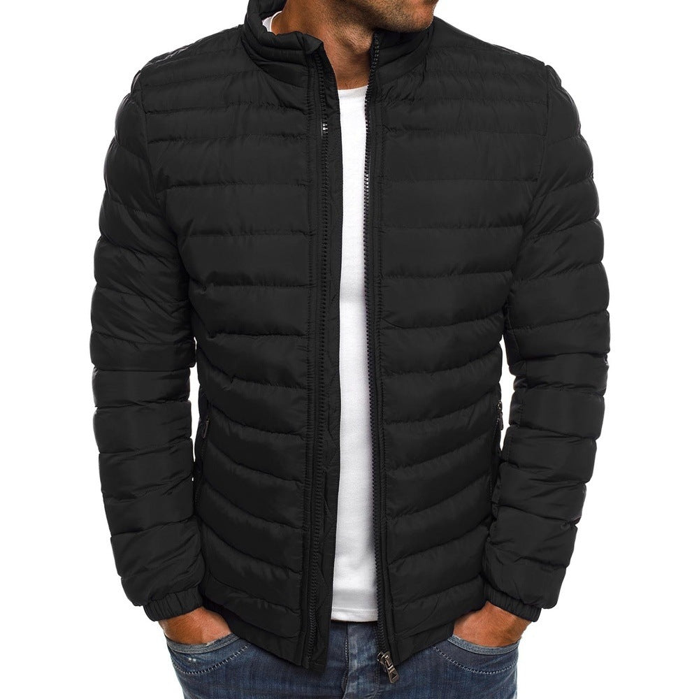 Herren Leichte Steppjacke mit hohem Kragen und elastischen Bündchen Heidi-Mode
