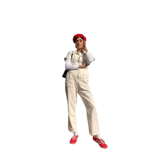 Damen legerer Jumpsuit mit praktischen Taschen und Reißverschluss Heidi-Mode