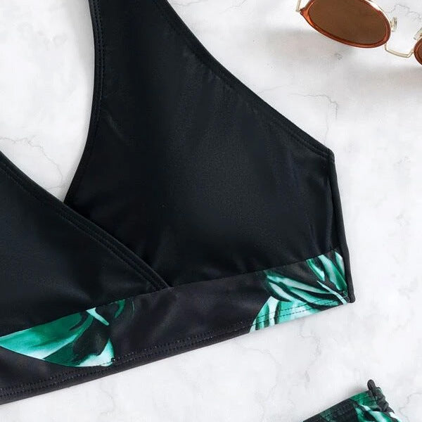 Damen Hochgeschnittenes Bikini-Set mit raffinierten Schnürdetails Heidi-Mode