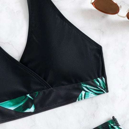 Damen Hochgeschnittenes Bikini-Set mit raffinierten Schnürdetails Heidi-Mode