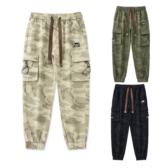 Herren Cargohose mit funktionalen Reißverschlusstaschen und elastischem Bund Heidi-Mode