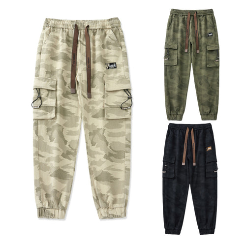 Herren Cargohose mit funktionalen Reißverschlusstaschen und elastischem Bund Heidi-Mode