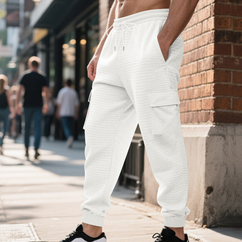 Herren Cargo-Jogginghose mit elastischem Bund und zahlreichen Taschen Heidi-Mode