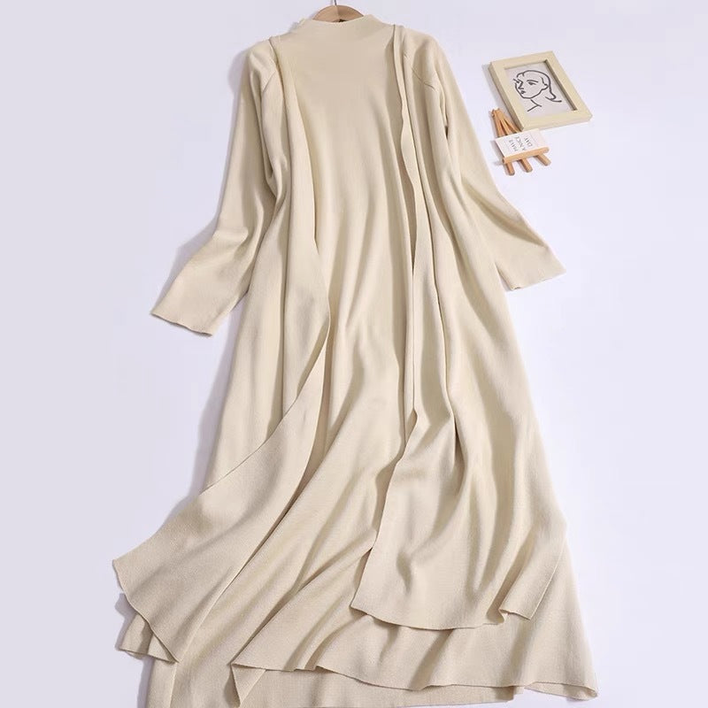 Damen eleganter Longmantel mit asymmetrischem Schnitt und hohem Kragen Heidi-Mode