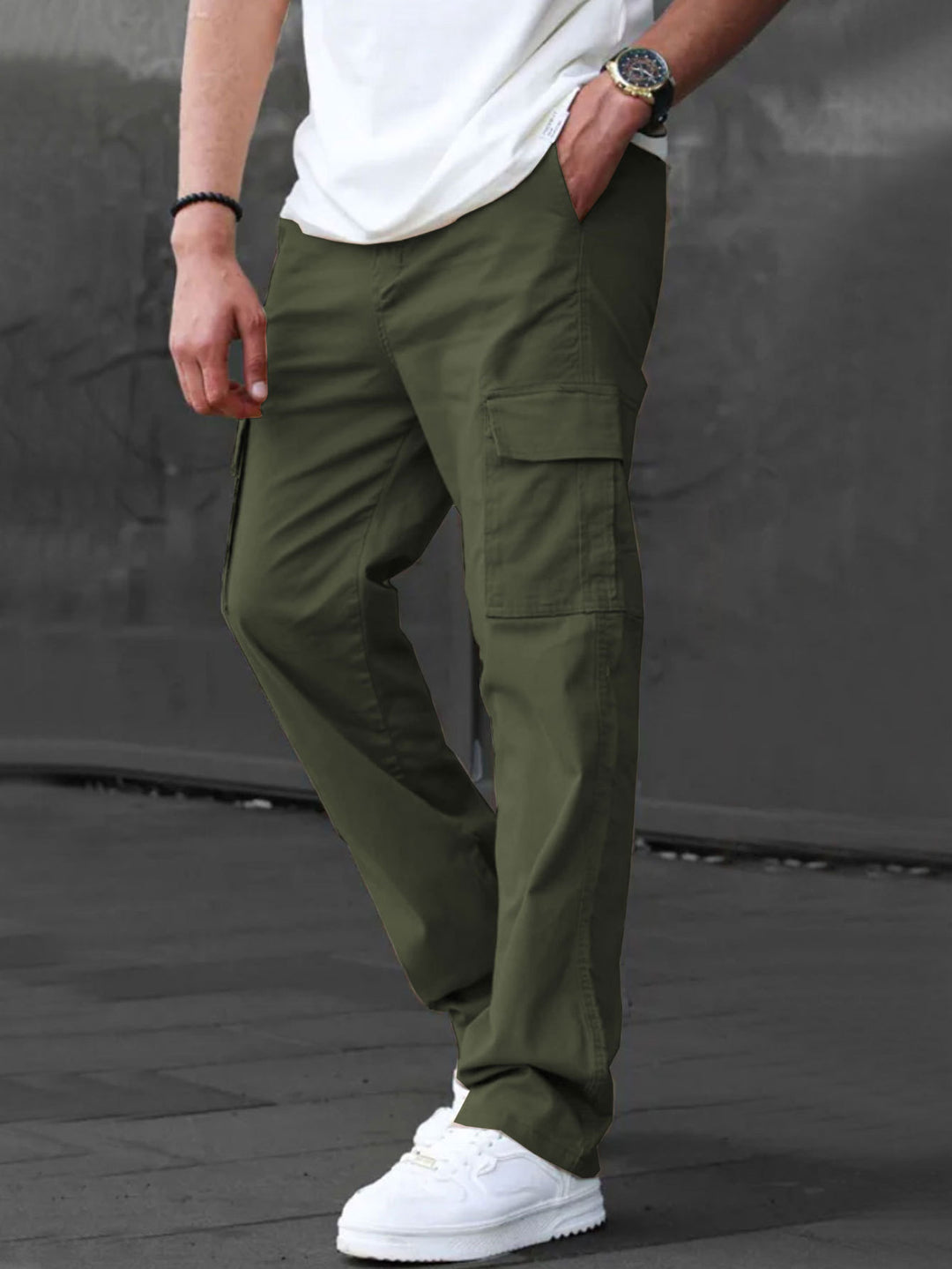 Herren Cargo-Hosen mit multifunktionalen Taschen und atmungsaktivem Stoff Heidi-Mode