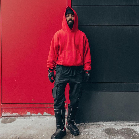 Damen Oversized Kapuzenpullover mit Kängurutasche und hochwertiger Baumwollmischung Heidi-Mode