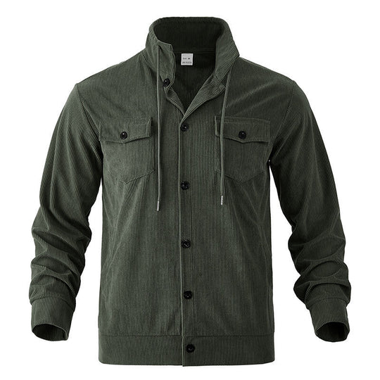 Herren Cordjacke mit vertikaler Struktur und praktischen Brusttaschen Heidi-Mode
