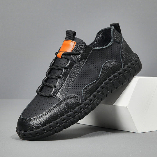 Herren Atmungsaktive Leder Sneaker Heidi-Mode