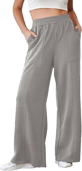 Damen weite Lounge-Hose mit elastischem Bund und praktischen Seitentaschen Heidi-Mode