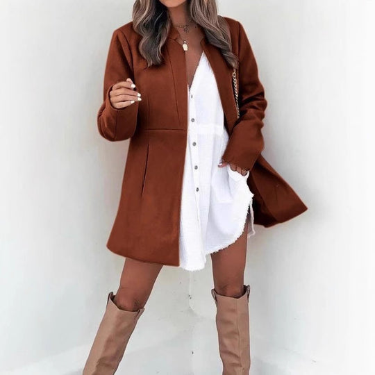 Damen Modische Übergangsjacke mit schlichten Linien und praktischen Taschen Heidi-Mode