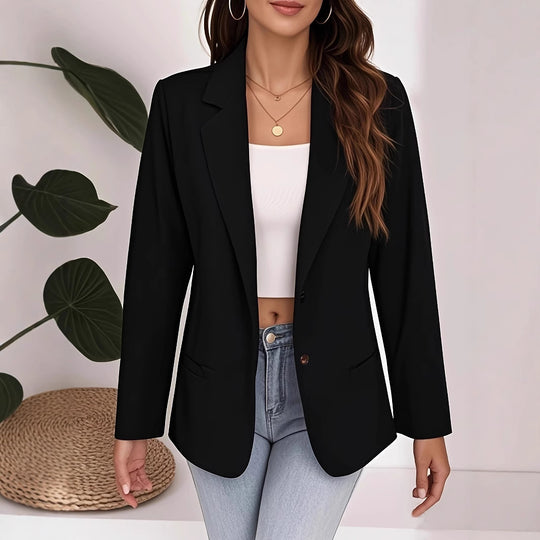 Damen eleganter Blazer mit zeitlosem Schnitt und praktischen Taschen Heidi-Mode