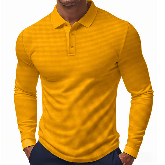 Herren Poloshirt mit strukturiertem Design und modernen Knopfdetails Heidi-Mode