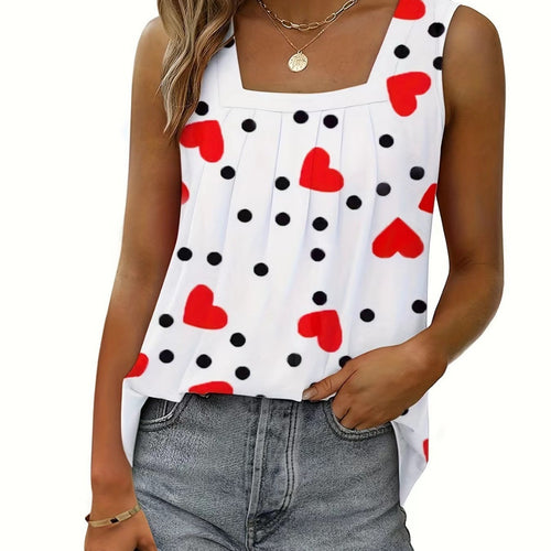 Damen ärmelloses Oberteil mit modischem Kettenmuster Heidi-Mode