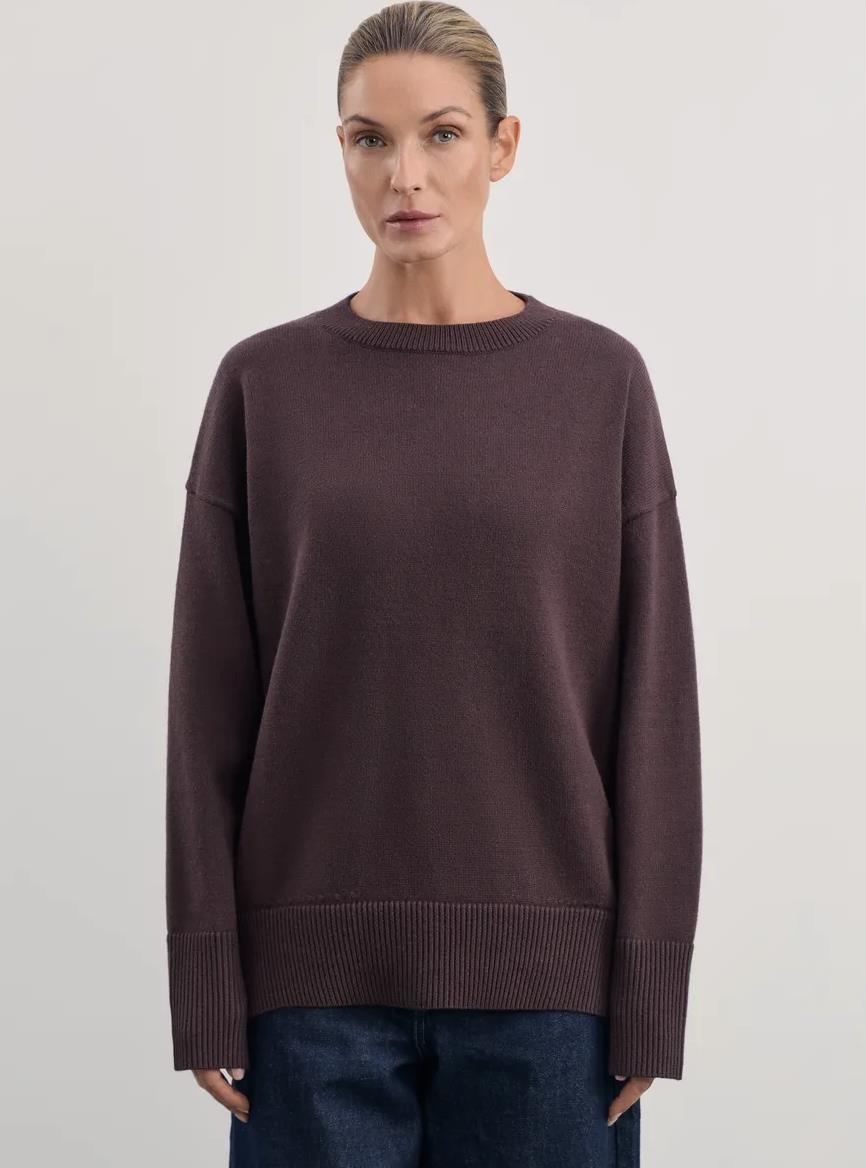 Damen weicher Strickpullover mit lässigem Schnitt und hochgeschlossenem Hals Heidi-Mode
