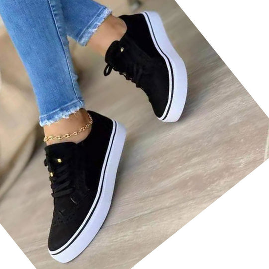 Damen Sneaker mit modischem Textilobermaterial und dämpfender Sohle Heidi-Mode