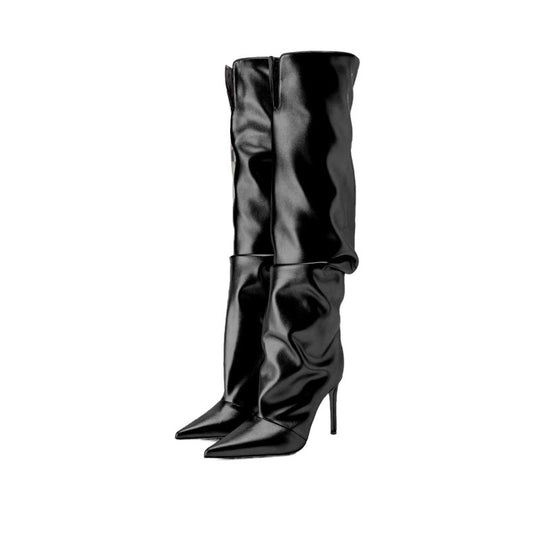Femme Over-the-Knee Slouchy Stiletto Stiefel Heidi-Mode