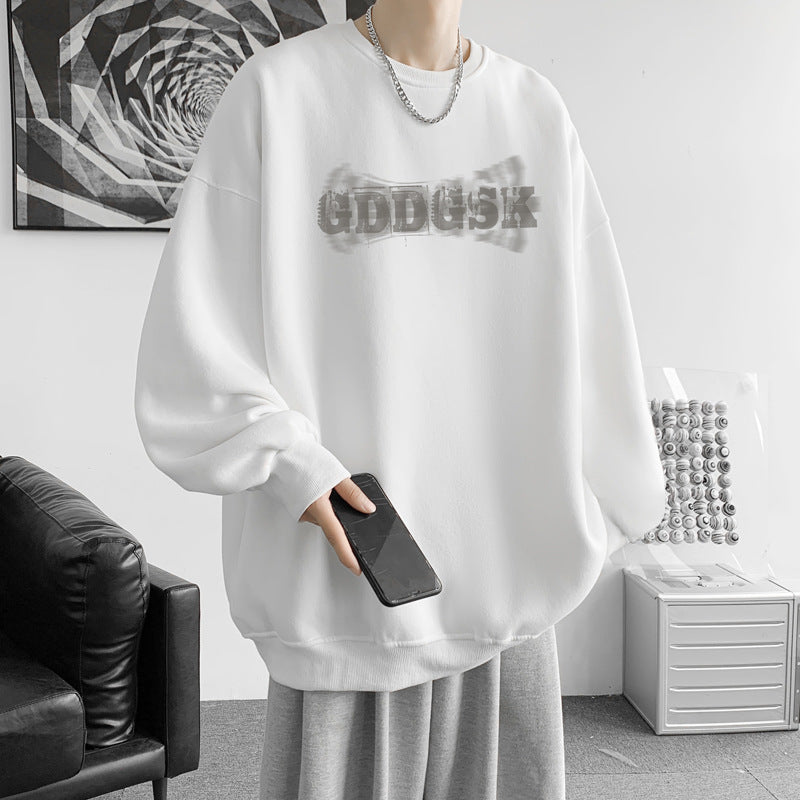 Herren lässiger Oversized Sweatshirt mit kreativem Grafikdesign Heidi-Mode 1749722358