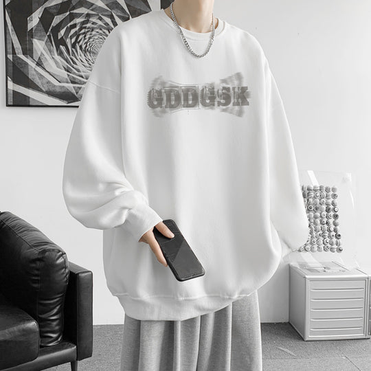 Herren lässiger Oversized Sweatshirt mit kreativem Grafikdesign Heidi-Mode 1749722358