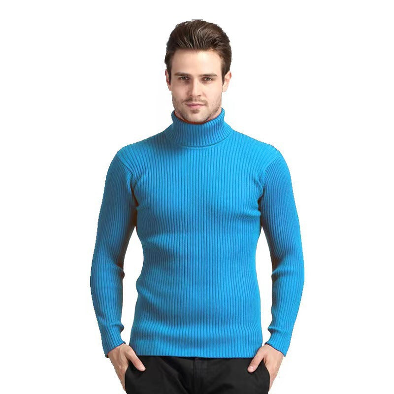 Herren Rollkragenpullover aus feiner Baumwolle mit strukturiertem Design Heidi-Mode