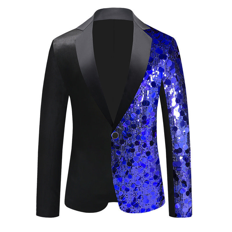 Damen Glitzernder Sequin Blazer mit elegantem Schalkragen Heidi-Mode