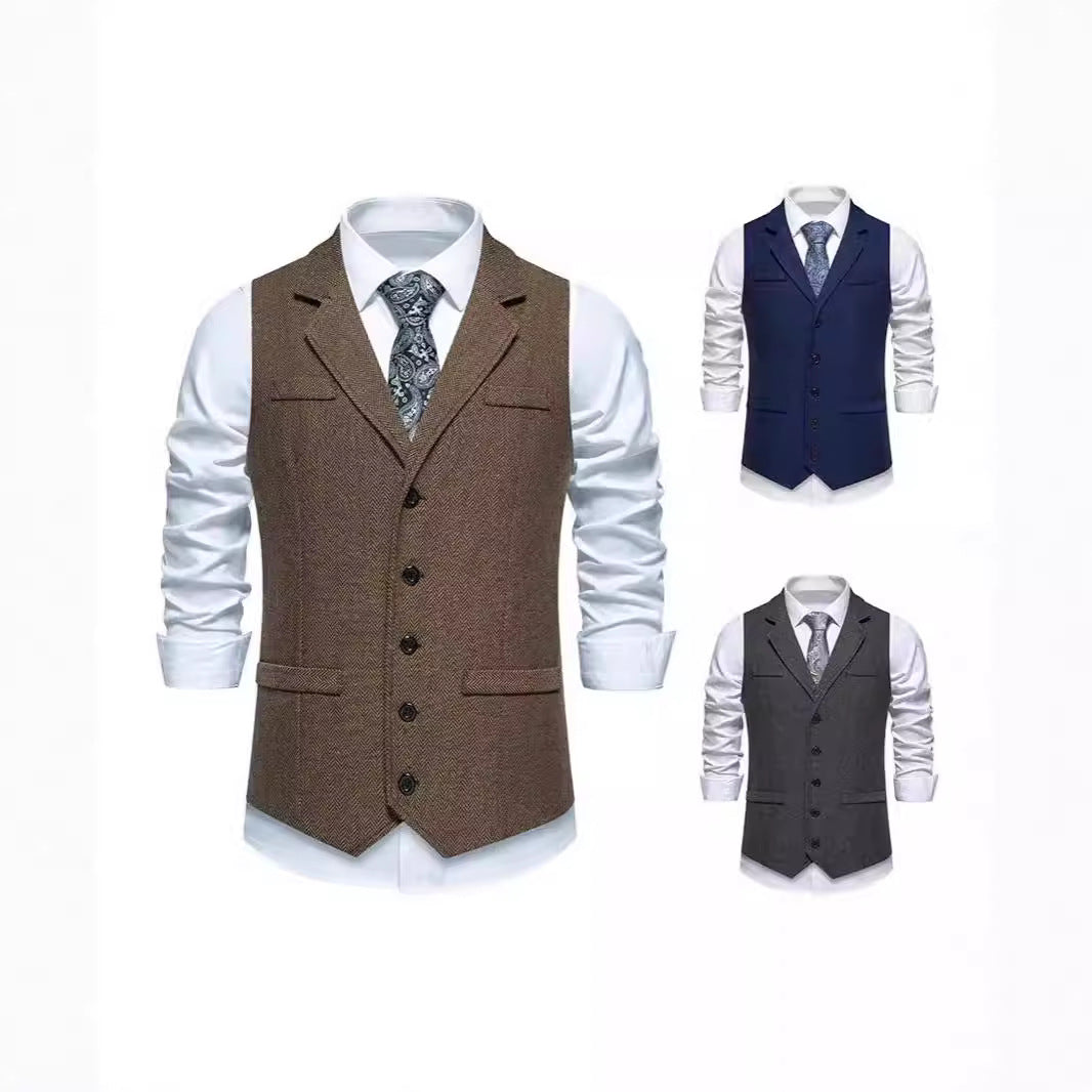 Herren Anzugweste im klassischen Hahnentrittmuster Heidi-Mode