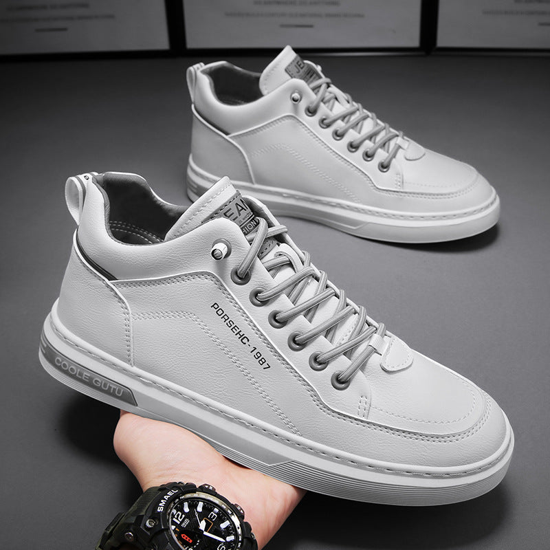 Damen High-Top Casual Leder Sneaker mit verstärktem Knöchelschutz Heidi-Mode