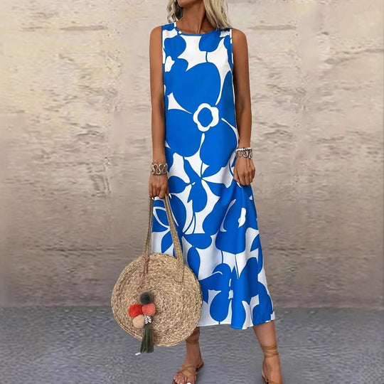 Damen Maxikleid mit floralem Muster Heidi-Mode