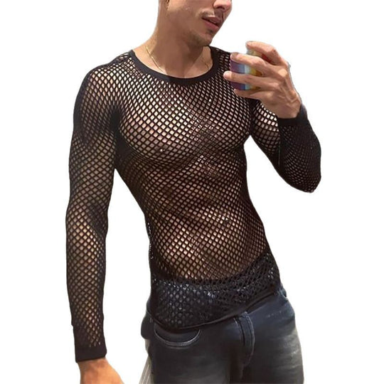 Herren Netzoberteil mit langem Arm Heidi-Mode