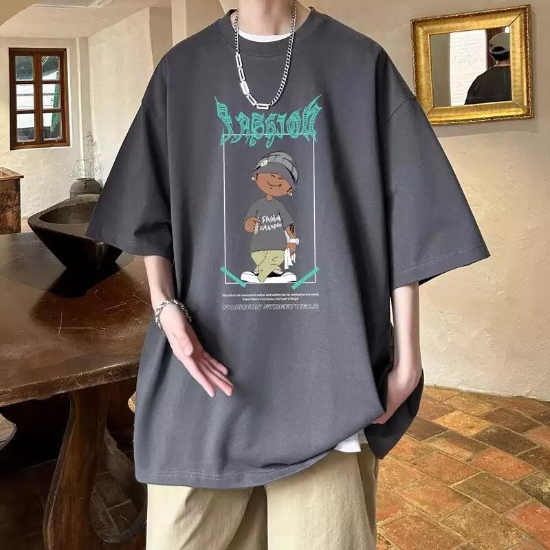 Damen oversized T-Shirt mit grafischem Print und lässigem Schnitt Heidi-Mode