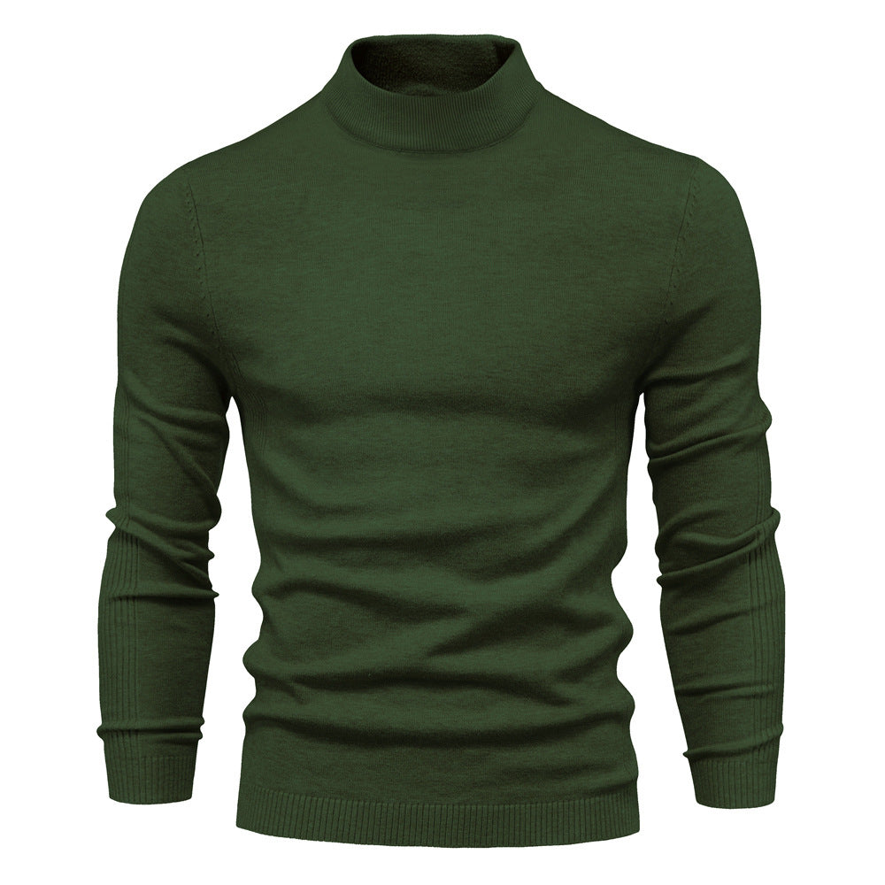 Herren komfortabler Rollkragenpullover aus weichem Strick Heidi-Mode