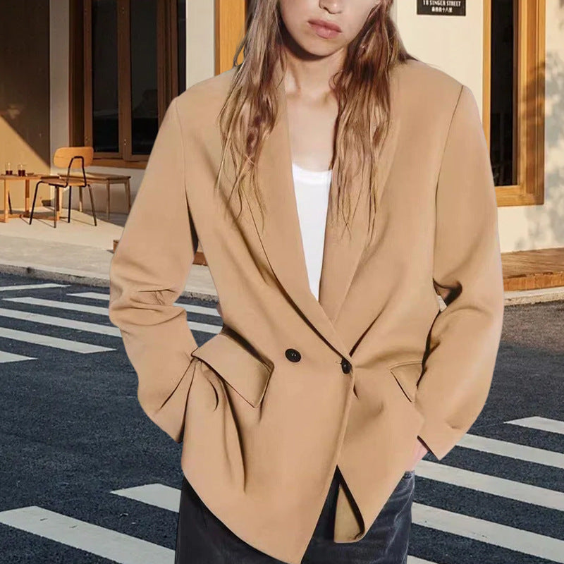Damen Eleganter Blazer mit doppelt geknöpften Lappen Heidi-Mode