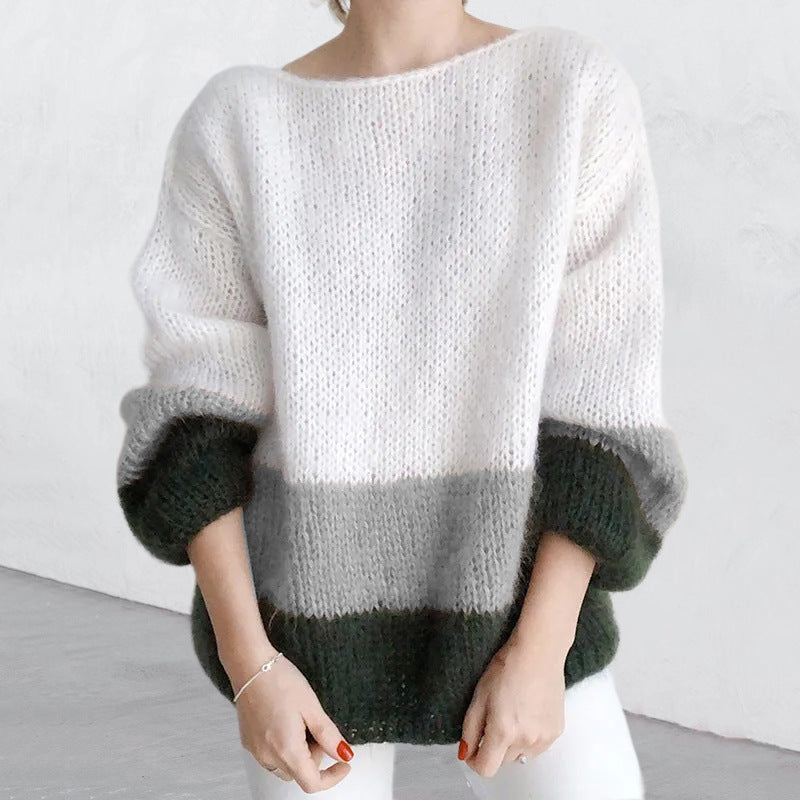 Damen modischer Strickpullover mit weichem Material und lässigem Schnitt Heidi-Mode