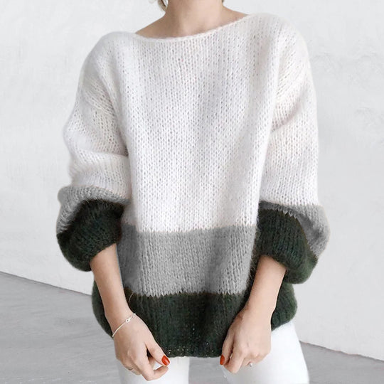 Damen modischer Strickpullover mit weichem Material und lässigem Schnitt Heidi-Mode