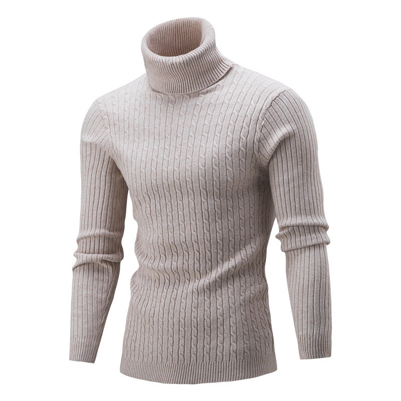 Herren rollkragen Pullover mit Zopfmuster Heidi-Mode