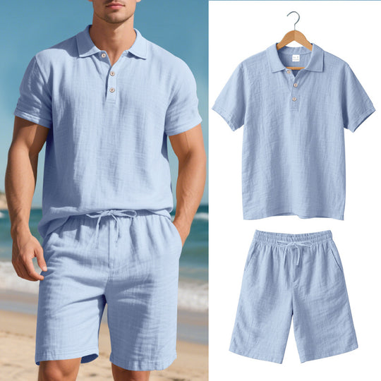 Heidi Mode | Kurzärmliges Poloshirt und Shorts Strandanzug