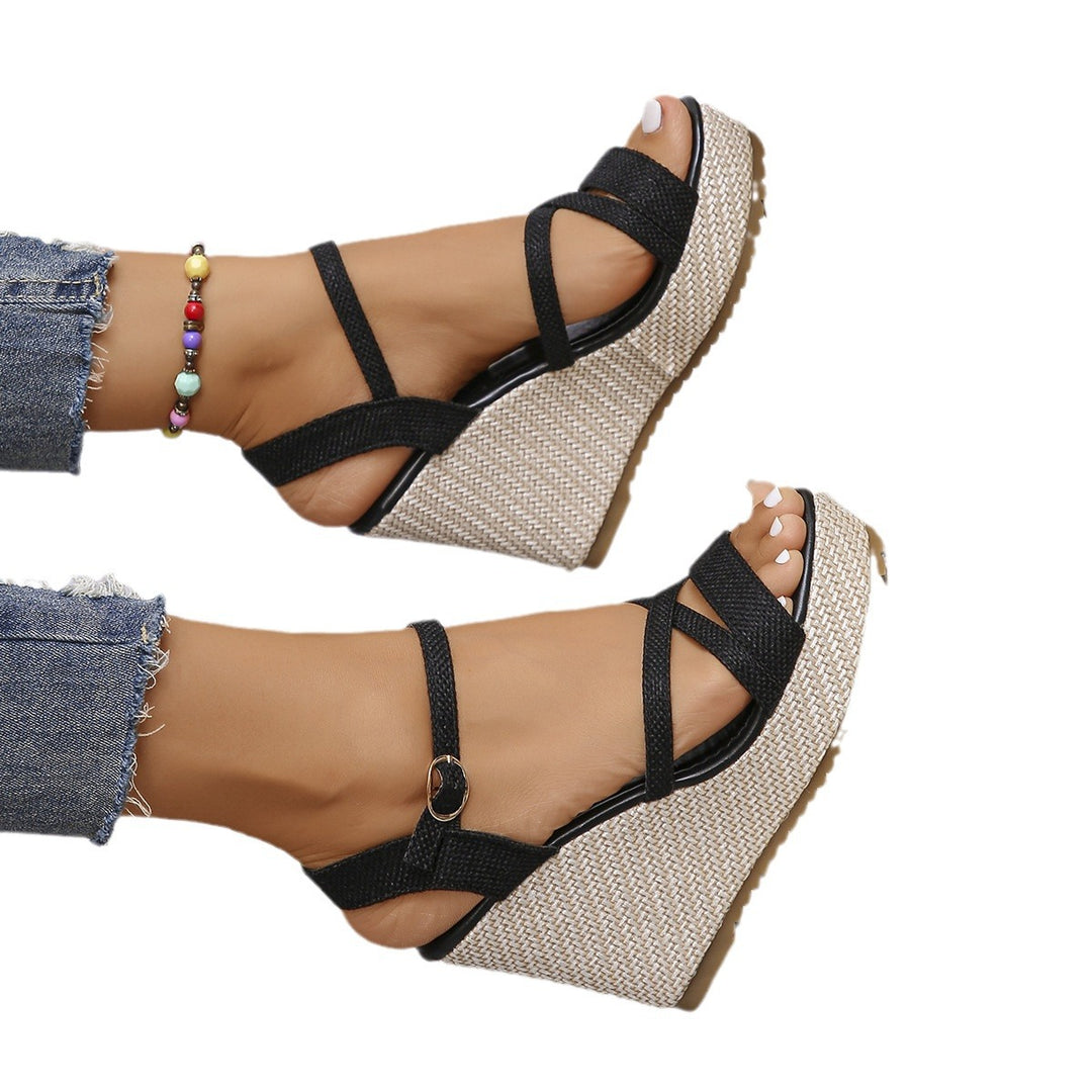 Damen Wedge-Sandalen mit verstellbarem Riemen und rutschfester Sohle Heidi-Mode