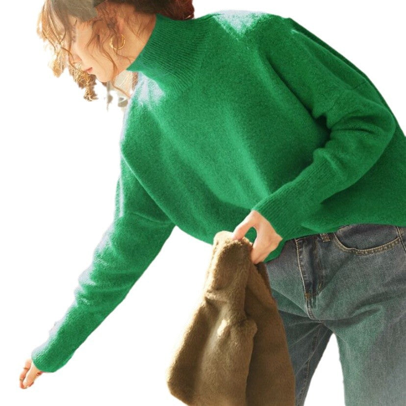 Damen Kuscheliger Rollkragenpullover aus hochwertigem Material Heidi-Mode