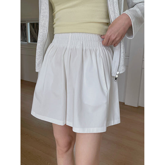 Damen bequemer und eleganter Chiffonrock mit elastischem Bund und faltigem Design Heidi-Mode