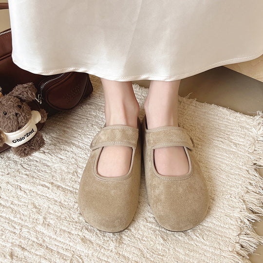 Damen bequeme Hausschuhe mit verstellbarem Riemen und weichem Innenfutter Heidi-Mode
