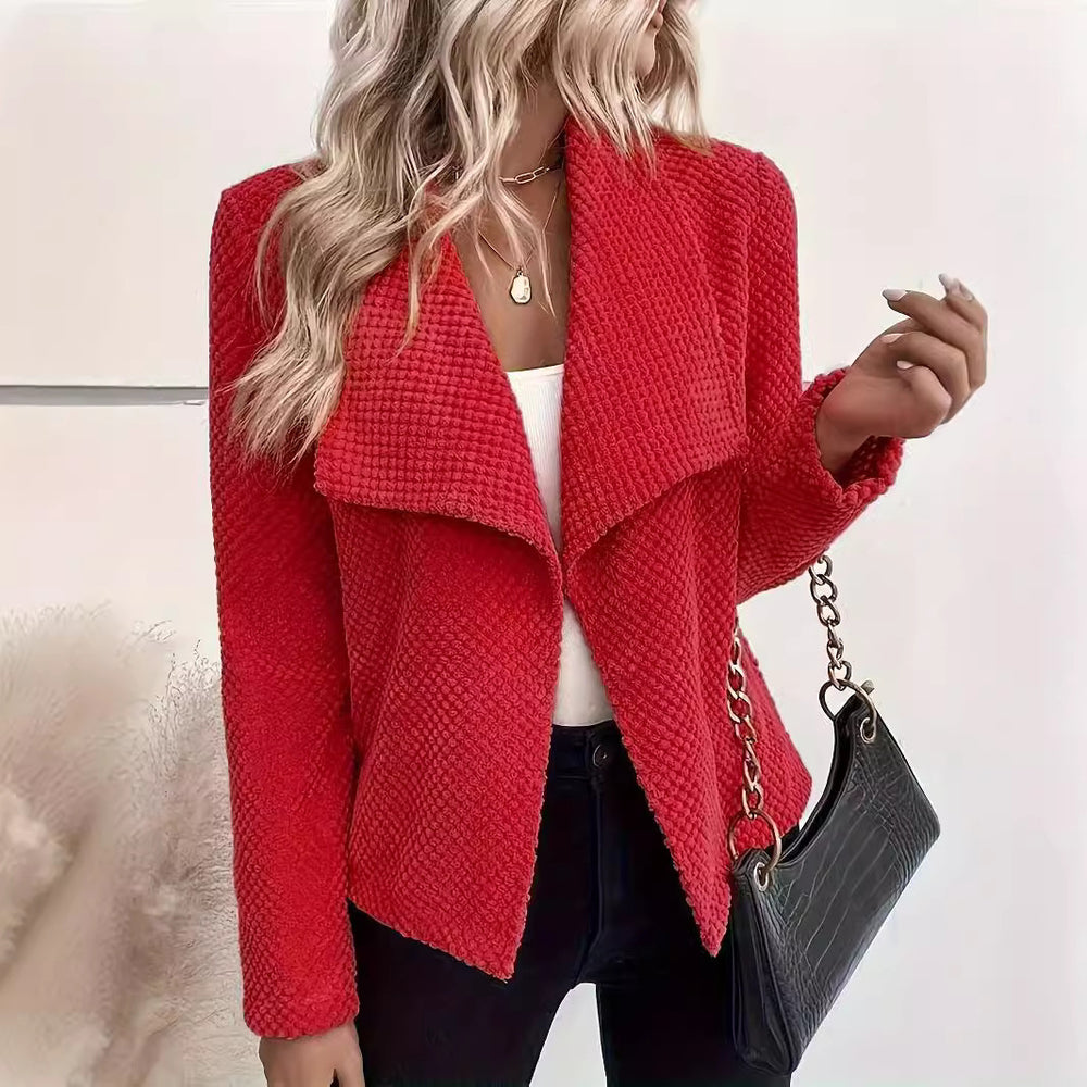 Damen Waffelstruktur Blazer Heidi-Mode